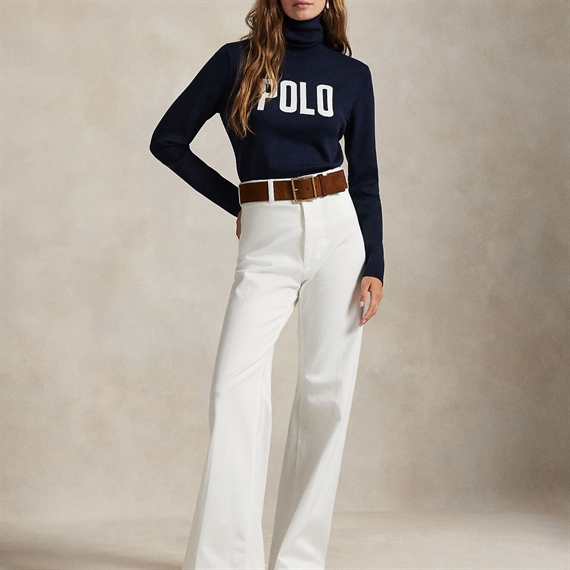 Polo Ralph Lauren Logo Turtleneck Sweater, Hunter Navy